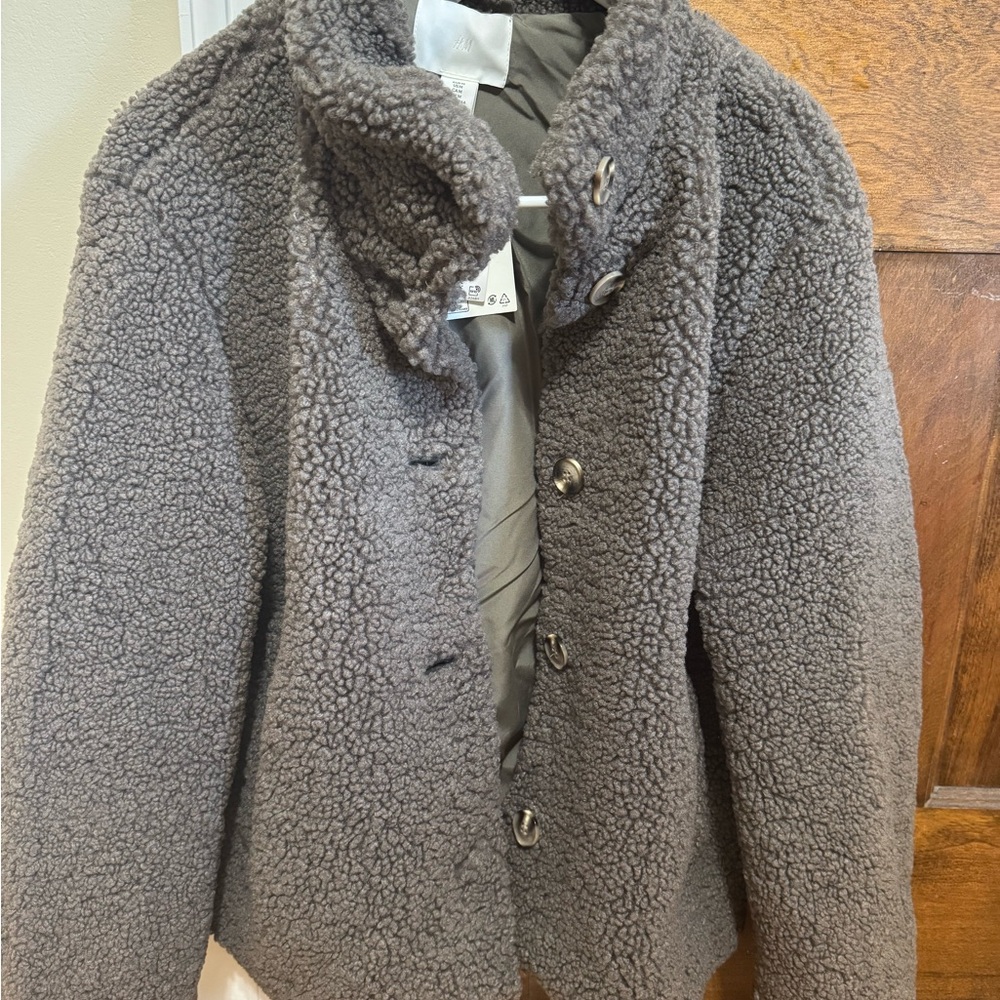 H&M Brown Textured Jacket